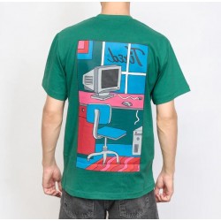 T-SHIRT TIRED WORKSTATION POCKET TEE - DARK GREEN