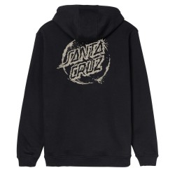 SWEAT SANTA CRUZ ERODE DOT MONO HOOD - BLACK