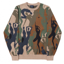 SWEAT HELAS CAPS ALL BEAUTIES CREWNECK KNIT - MULTICOLOR