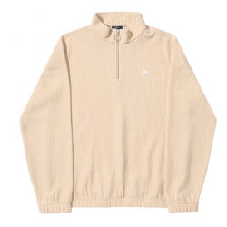 SWEAT HELAS CAPS DAMERINO QUARTER ZIP - BEIGE