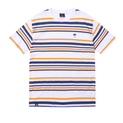 T-SHIRT HELAS CAPS BANDES TEE - WHITE