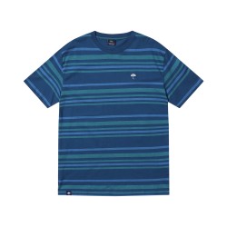 T-SHIRT HELAS CAPS BANDES TEE - TEAL BLUE