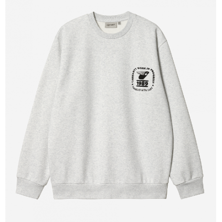 SWEAT CARHARTT WIP STAMP STATE - ASH HEATHER