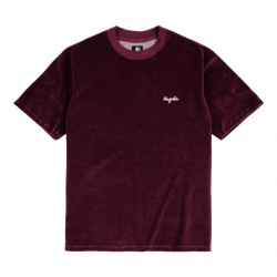 T-SHIRT MAGENTA VELOURS TEE - BURGUNDY