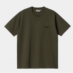 T-SHIRT CARHARTT WIP PAISLEY - PLANT BLACK STONE WASHED