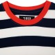 T-SHIRT SQUIGGLY LOGO STRIPPED POCKET - LS RED NAVY