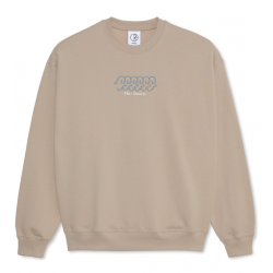 SWEAT POLAR DAVE CREWNECK FACES - TAUPE