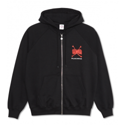 SWEAT POLAR ZIP HOODIE WELCOME - BLACK
