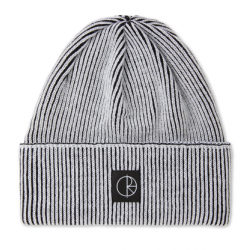 BONNET POLAR MERINO LINES BEANIE - WHITE BLACK