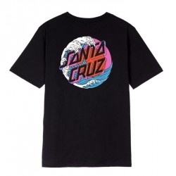 T SHIRT SANTA CRUZ WOMENS TSUNAMI DOT - BLACK