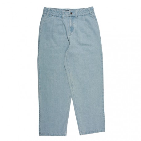 PANTALON THEORIES BELVEDER PLEATED DENIM - LIGHTWASHED BLUE