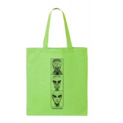 TOTE BAG THEORIES ALIEN EVOLUTION - LIME