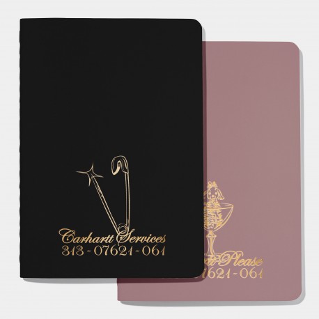 CARNETS CARHARTT WIP PLEASE NOTEBOOK SET - BLACK 