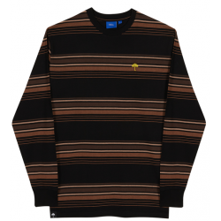 T-SHIRT HELAS STRIP LS TEE - BLACK BROWN