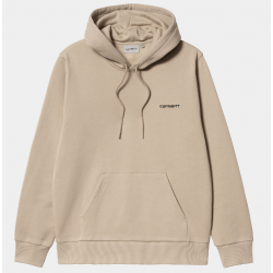 SWEAT CARHARTT WIP HOODED SCRIPT EMBROIDERY - WALL BLACK