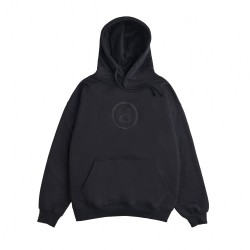 SWEAT RAVE R LOGO HOODIE - BLACK