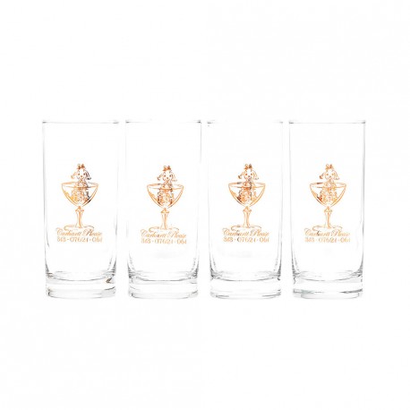 VERRES CARHARTT WIP PLEASE GLASS SET - CLEAR GOLD 