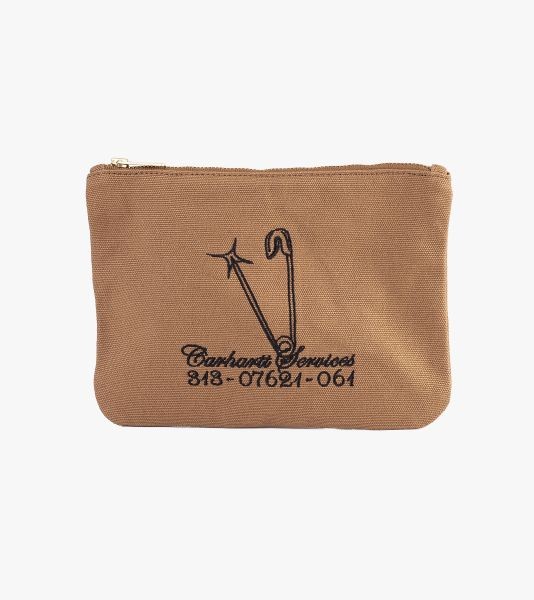Pochette Carhartt Wip Canvas Graphic Zip Wallet Hamilton Brown