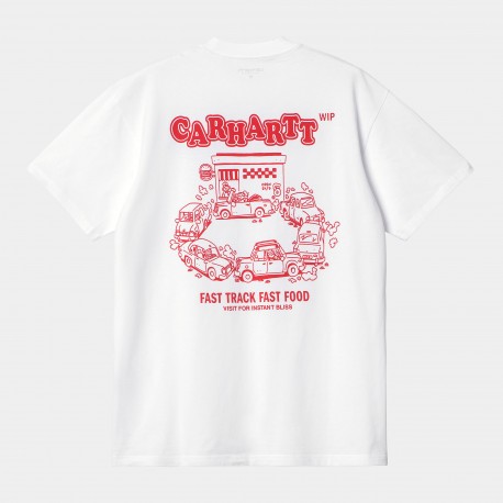 T-SHIRT CARHARTT FAST FOOD - WHITE RED