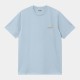 T-SHIRT CARHARTT WIP AMERICAN SCRIPT - FROSTED BLUE