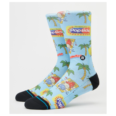 CHAUSSETTES STANCE POPS CREW - LIGHT BLUE