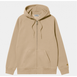 SWEAT CARHARTT WIP HOODED CHASE ZIP JACKET - SABLE GOLD