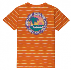 T-SHIRT SANTA CRUZ YOUTH PARADISE BREAK - APRICOT WAVE STRIPE