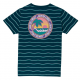 T-SHIRT SANTA CRUZ YOUTH PARADISE BREAK - TIDAL TEAL WAVE STRIPE