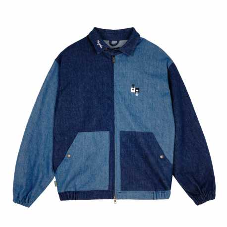 VESTE MAGENTA CHESS DENIM JACKET - BLUE DENIM