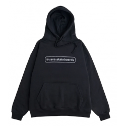 SWEAT RAVE CORE LOGO HOODIE - BLACK