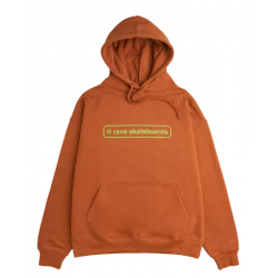 SWEAT RAVE CORE LOGO HOODIE - BROWN