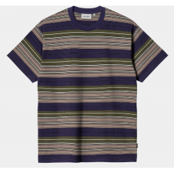 T-SHIRT CARHARTT WIP COBY SS - COLBY STRIPE TYRIAN