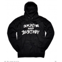 SWEAT THRASHER SKATE AND DESTROY - BLACK